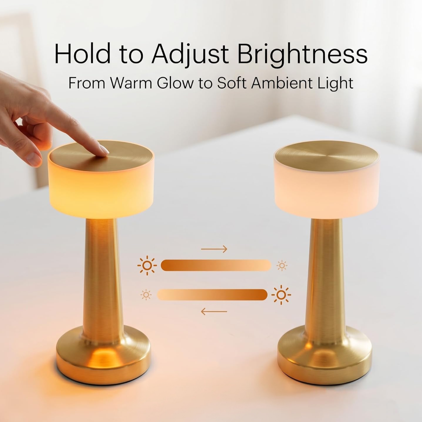 LUMITOP™ Ember Touch LED Table Lamp – Minimal Rechargeable, Dimmable & Cordless LED Light - Image 5
